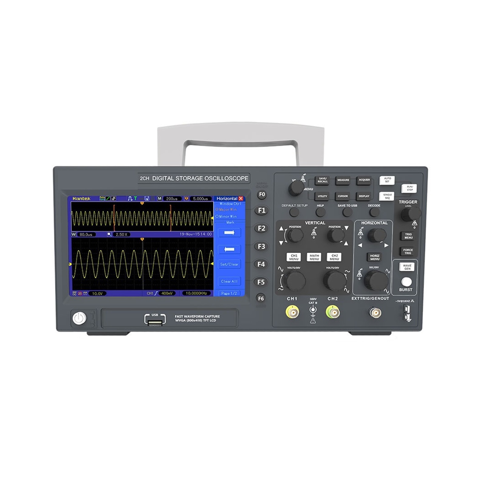 Digital Storage Oscilloscope C10 2C15 2D10 2D15 2 Channels 100Mhz/150Mhz Portail USB Oscilloscopes ,Professional Designed