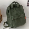 thumbnail image 2 of Mochila Informal Lona ​​bolso Transpirable Vintage para Portátil Y Libro (verde), 2 of 8