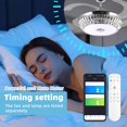 thumbnail image 7 of Retractable Crystal Ceiling Fan with Light and Remote/APP Control, Bluetooth Ceiling Fan with Speaker, RGB-LED Light 6 Speeds Reversible Blades,Flush Mount Chandelier Ceiling Fan, 7 of 7