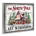 thumbnail image 3 of Stupell Industries Cottage North Pole Workshop Gray Floating Frame Canvas Art, 31 x 25, by Creatif Belle, 3 of 8