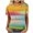 Multicolor, variant on Fesfesfes T Shirts for Women's Fashion Casual Solid Color Short Sleeve Round-Neck Blouses Shirts Square Neck Top 3XL(US:14)