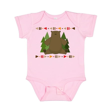 

Inktastic Tribal Bear Woodland Trees Boys or Girls Baby Bodysuit