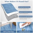 thumbnail image 4 of Scalloped Area Rug 5x7ft – Machine Washable Non-Slip Low Pile Carpet with Rubber Backing for Living Room Bedroom Dining Room Nursery Office – Blue Tint, 4 of 8