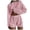 Pink, variant on JIKNTTR Lounge Set For Women 2 Piece Outfits Summer Fashion Two Piece Outfits Casual Shorts Set O Neck Long Sleeve Tops And Shorts Tracksuit Sexy Summer 2 Piece Outfits