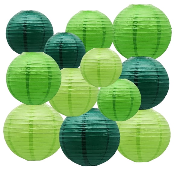 Faroles de papel XIKSXITN verdes para bodas y fiestas de cumpleaños