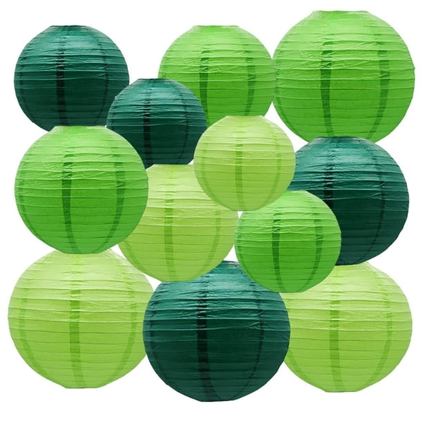 Faroles de papel XIKSXITN verdes para bodas y fiestas de cumpleaños