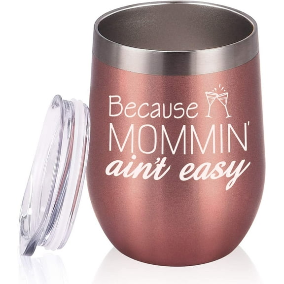 Mom Tumbler Birthday Gift for Mom, Funny Mom Gifts from Daughters Sons for Sister Friends Mother''s Day Christmas Xmas Gift, 12 Oz Stainless Steel Insulated Wine Tumbler