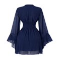 thumbnail image 4 of Norvella Womens Halloween Dresses Fairy Costume V Neck Long Sleeve Midi Gowns Fit And Flare Party Trick Or Treat Dress Up Outfits, 4 of 6