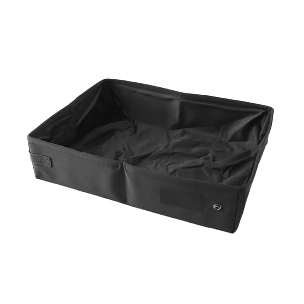 Caja de arena de viaje portátil para gatos, sin olor, ligera, impermeable, plegable, caja de arena de viaje para suministros para gatos, negro L 35x45cm/13,8x17,7 pulgadas