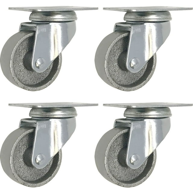 Placa giratoria Caster Wheels 4, totalmente de acero, resistente, 100 kg