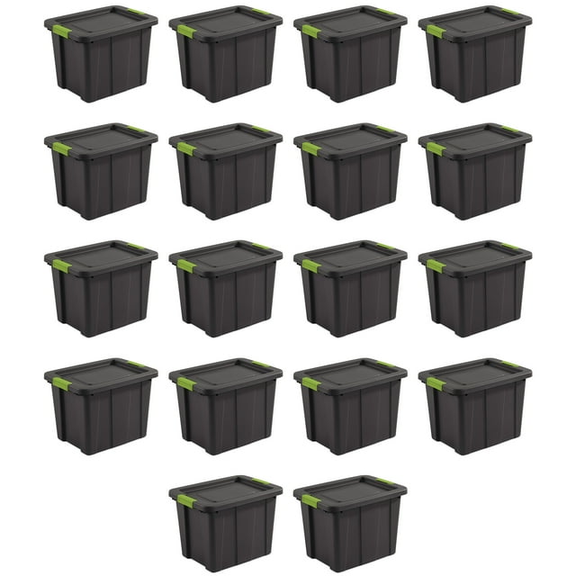 Sterilite Tuff1 Bac de Rangement en Plastique de 18 Gal avec Loquet et Couvercle (Lot de 18)