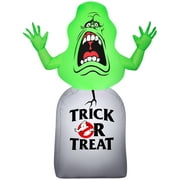 Gemmy Airblown Inflatable Ghostbusters Slimer with Tombstone, 3.5 ft Tall, Green