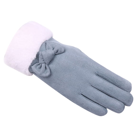 Dyfzdhu Winter Gloves For Women Warm Winter Gloves Thickened Cold Weather Gloves | Touchscreen Gloves Casual Outdoor Sports Gloves Blue