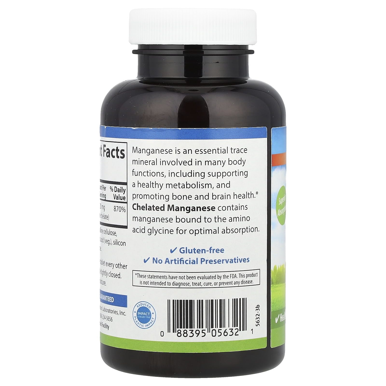 Carlson Chelated Manganese, 20 mg, 250 Tablets