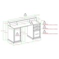 thumbnail image 5 of Gavin 58" 3-Drawers Computer Desk with Hutch in Birch, 5 of 5