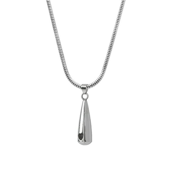 Anavia Silver Tear Drop Memorial Necklace Heart Cut-Out Pendants for Cremated Ashes Holder With Free Funnel Kit and Jewelry Box