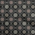 thumbnail image 1 of oneOone Silk Tabby Black Fabric Asian Suzani Sewing Material Print Fabric By The Yard 42 Inch Wide, 1 of 5