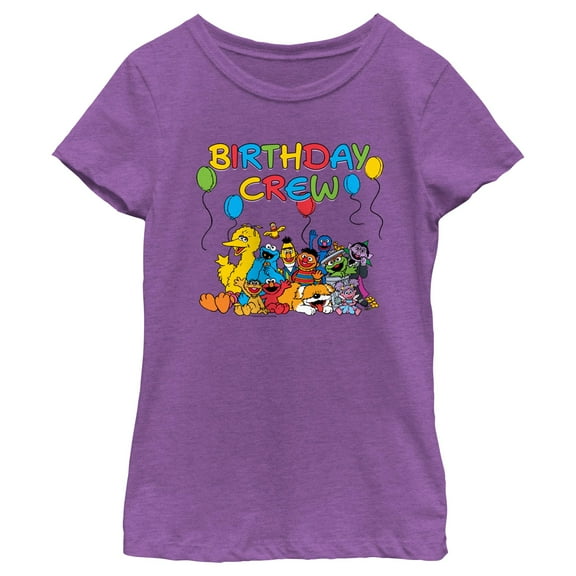 Girl's Sesame Street Birthday Crew Graphic T-Shirt