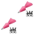 thumbnail image 2 of Ounissouiy Juego de 8 boquillas para manga pastelera de acero inoxidable, herramientas para hornear pasteles, accesorios de cocina, color rosa Rosado 2piezas, 2 of 6