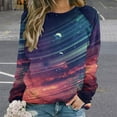 thumbnail image 2 of Sweatshirt For Womens Crewneck Galaxy Star Outer Space Hoodies Teen Girls Cute, 2 of 7