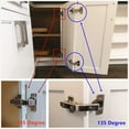 thumbnail image 5 of Elysian 1 Piece Lazy Susan Hinge Face Frame Plate for Floded Door Kitchen Cabinet Corner Door Hinges Metal Replacement 135 Degree open, 5 of 9