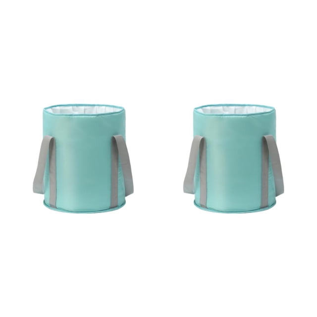 Bañeras para pies Soidarity resistentes al calor e inodoras lavabo plegable portátil Azul 36 cm * 30 cm 2Conjunto