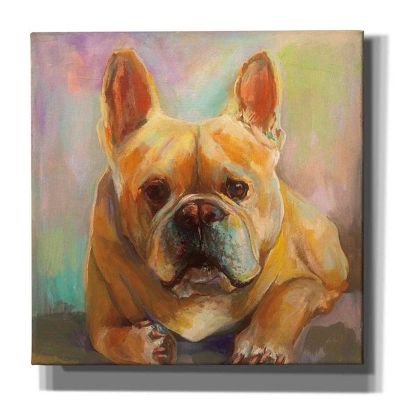 Epic Graffiti 'Frenchie' by Jeanette Vertentes, Canvas Wall Art, 26"x26"