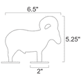 thumbnail image 6 of Magnum Target 1/5sc. NRA/IHMSA Metallic Silhouette Targets - 4pc. Small Bore Rifle Knock-overs - 4W, 6 of 6