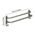 thumbnail image 3 of Avdolw Bathroom Towel Bar, Bathroom Accessories Premium Thickened Stainless Steel Square Shower Towel Rack for Bathroom (Color : Double Layer, Size : 12 × 4 × 2 in), 3 of 6