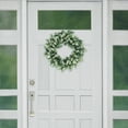thumbnail image 2 of CC Christmas Decor Variegated Eucalyptus Artificial Spring Floral Wreath - 24" - Green, 2 of 3