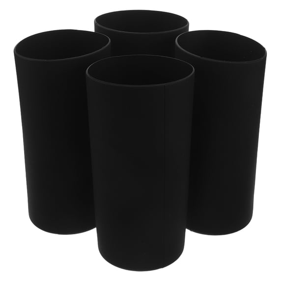 HONMEET 4-Pack Universal Black Silicone Cup Sleeves Insulated Drink Covers for Mugs, Bottles, Tumblers, and Cups