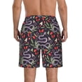 thumbnail image 3 of Kdxio Snakes And Snake Fruit Pattern Mens Casual Shorts - Drawstring Summer Beach Sports Shorts for Men, 3 of 9