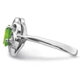 thumbnail image 4 of Sterling Silver Rhodium Peridot Ring, 4 of 6