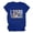Blue, variant on Fesfesfes Women's Tshirt Women Funny Printed Pattern Casual Fashion Soild Color Short Sleeve Tops Blouse Women Short Sleeve Tops S(US:4)
