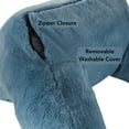 thumbnail image 3 of Faux Fur Bed Rest Pillow with Removable Cover, Kerry Blue, 3 of 5
