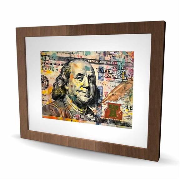 Begin Home Decor C1FM1620PTBN0Y 16 x 20 in. Franklin Orange Framed Matted Print - Stylish Home Decor