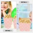 thumbnail image 3 of WHAMVOX 12Pcs Pink Paper Popcorn Holders with Dots Pattern for  Christmas and Parties, 3 of 8
