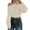 White, variant on uvwlwu Sweatshirt for Women Solid Color Off Shoulder Sweatshirt Casual Short Crop Top Long Sleeve Pullover For Fashion Comfort(Size:One Size)