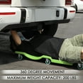 thumbnail image 7 of DNA Motoring TOOLS-00218 Low Profile Plastic Green Rolling Garage Shop Creeper with Padded Headrest Tool Trays, 7 of 7