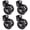 No Brakes, 4 Pack, variant on Byootique 2 Pack 2" Swivel Caster Wheels without Locking Brake for Makeup Case