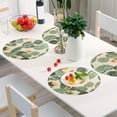 thumbnail image 6 of Ryvnso Cactus Green Round Plate Mats Dining Table Placemat Set of 4 for Holiday Decoration, 6 of 7