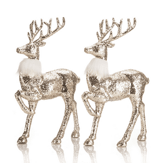 5 Ashland Deer Antler Gold Glitter Floral Picks Reindeer Christmas Winter
