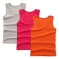 thumbnail image 1 of Bwiyojiz Mode 3 Pcs Tailles 90-160 Coton Couche Intérieure Enfants T-shirt d'Été Base Chemise Col Rond Camisoles, Rouge, 1 of 3