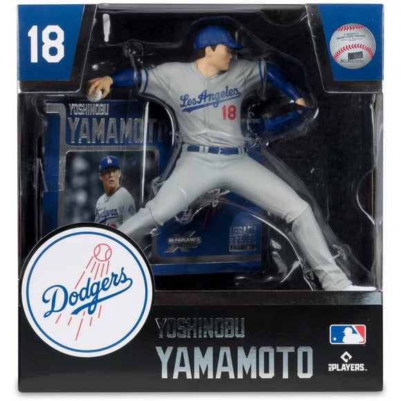 MLB Baseball SportsPicks 7 Inch Static Figure Posed - Yoshinobu Yamamoto Grey Jersey