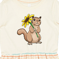 thumbnail image 4 of Inktastic Cute Chipmunk with Sunflower Girls Toddler Dress, 4 of 5