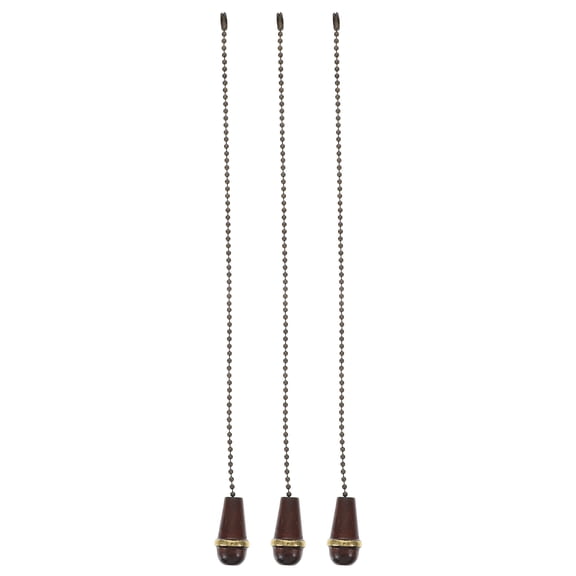 Raindrops 3 Pcs Lamp Pull Chain Ceiling Fan Pendant Pendant Replacement 33X2CM Coffee