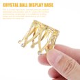 thumbnail image 3 of Golden Zinc Alloy Crystal Ball Display Stand for Decor Excellent Durability and Versatility 2Pcs, 3 of 8