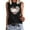 Black, variant on Basic T Shirts Ladies Spring/Summer Round Neck Baseball Letter Print Be Your Own Sunshine Sleeveless Tank Top
