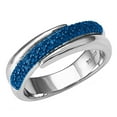 thumbnail image 2 of Sterling Silver with Genuine Blue Diamond Band Ring, 2 of 3
