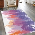 thumbnail image 2 of Orange Purple Forest Silhouette Area Rugs 2.7'x5', Small Throw Rugs for Kitchen Bedroom, Watercolor Forest Trees Retro Indoor Outdoor Rug Non-Slip Low Pile Carpet Runner Reversible Floor Mats, 2 of 8
